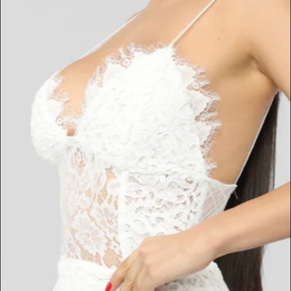 White Lace Midi Dress - NWOT - Small - Picture 3 of 11